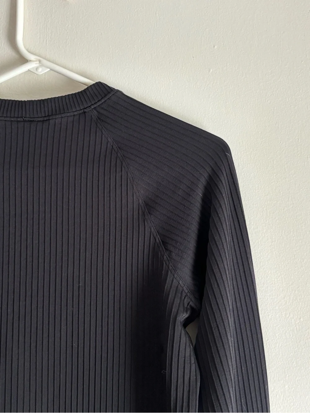 lululemon athletica Black Ribbed Crew Sweatshirt